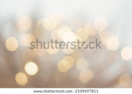 yellow garland on the background out of focus