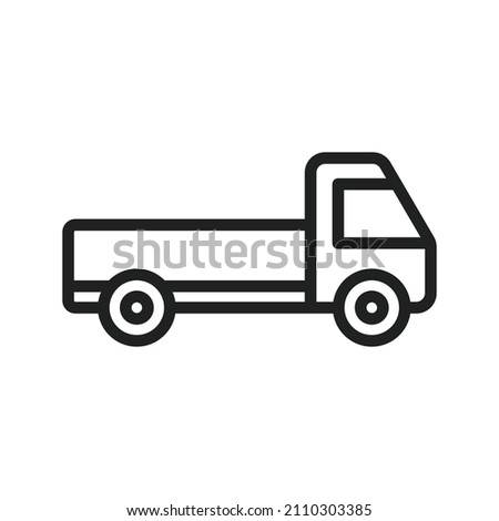 Pickup Truck icon vector image. Can also be used for Physical Fitness. Suitable for mobile apps, web apps and print media.