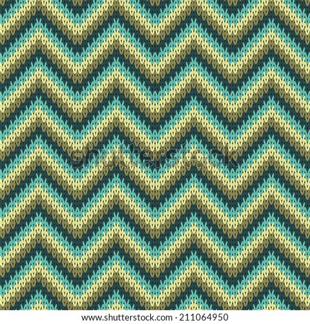 Seamless Zigzag knitting pattern. Illustration