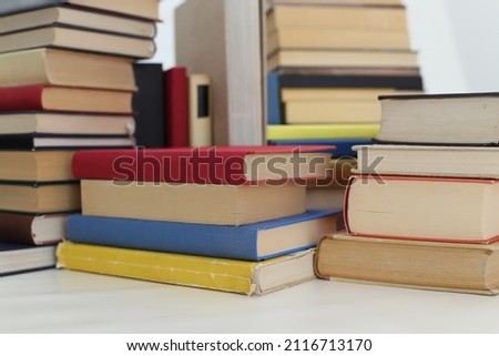 blur Stack of book on white