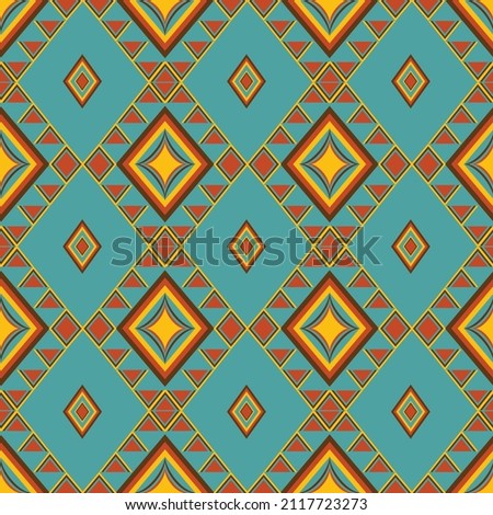 ethnic African pattern with in green color for fabric seamless printing