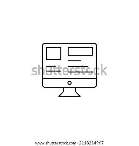 Control panel admin line icon. Simple outline style. User panel template, data analysis, agency, graph, business linear sign. Vector illustration isolated on white background. Editable stroke EPS 10