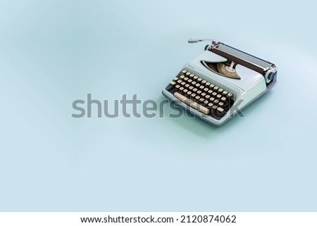 A photo of Simple Blue Typewriter