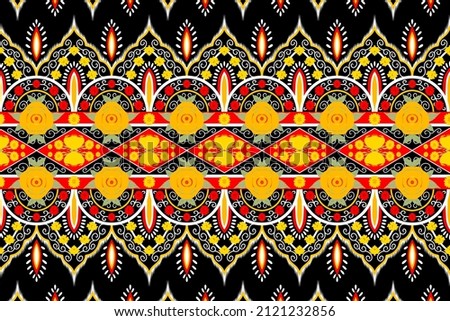 Ikat pattern Ethnic textile tribal American American Aztec fabric geometric motif mandalas native boho bohemian carpet india Asia illustrated 