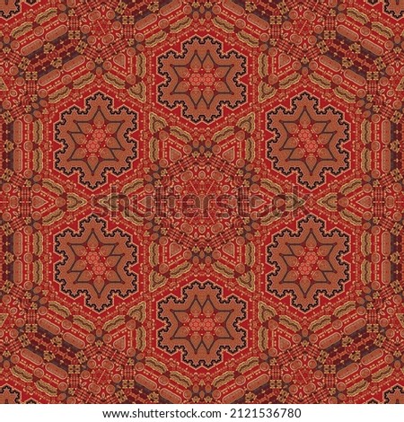 Illustration abstract kaleidoscope of chinese new year. Red color ideas for picture, canvas, decor, door, cover, pillar, wall design.
Fit for pattern, backdrop, wall art, logo, fashion, art gallery.