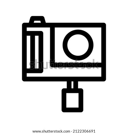 Camera icon line style with white background. useful for design web, logo, app, UI, vector illustration, and other