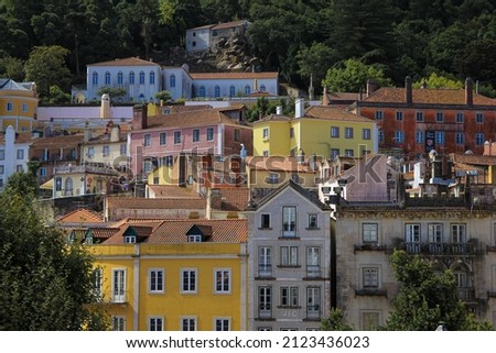 portuguese colorful houses in sintra