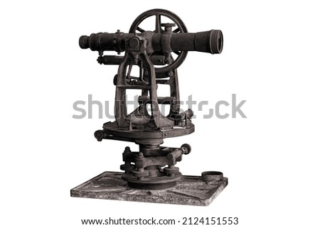 Ancient Navigation Measuring Instrument Tool isolate on white background with clipping path