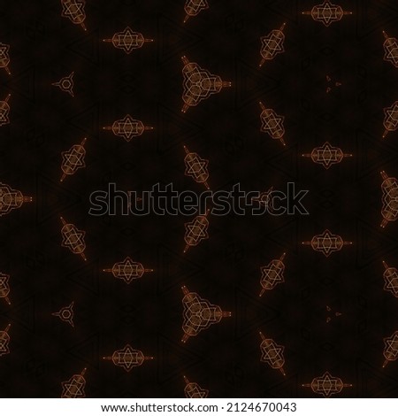 Seamless pattern in black and brown. Beautiful seamless batik background in black and brown. 
