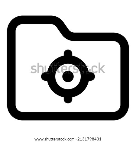 target folder icon with black color