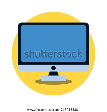 computer flat icon design template