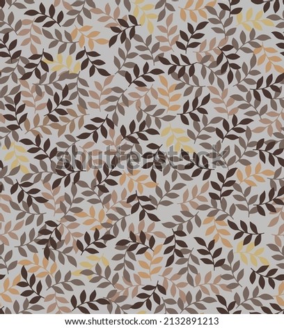 textile design with leaf pattern image