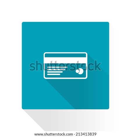 Vector credit card icon. Flat design style. EPS 10.