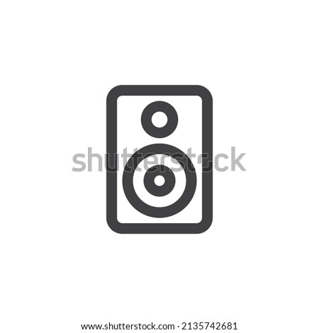 Sound speaker line icon. linear style sign for mobile concept and web design. Audio speaker outline vector icon. Symbol, logo illustration. Vector graphics