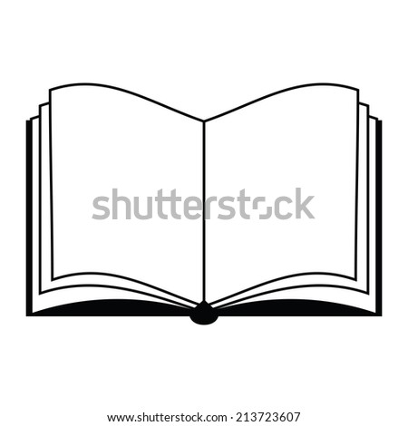 Book icon on white background 