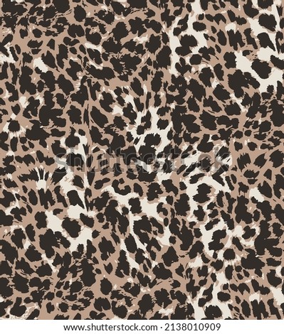 Leopard skin abstract pattern, animal skin seamless design