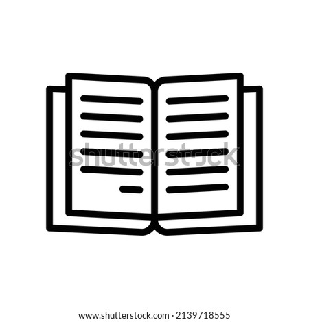 Books Icon. Line Art Style Design Isolated On White Background
