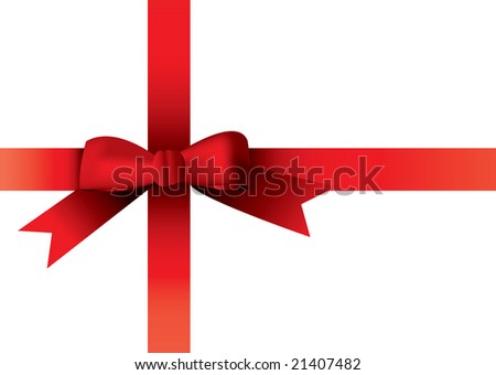 Illustrated red ribbon with room to add your own copy