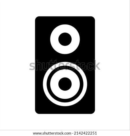 Music speaker, vector icon, on a white background, eps 10.