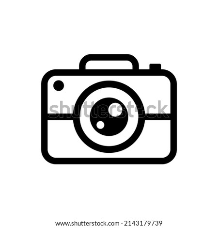 simple camera icon with black outline.
