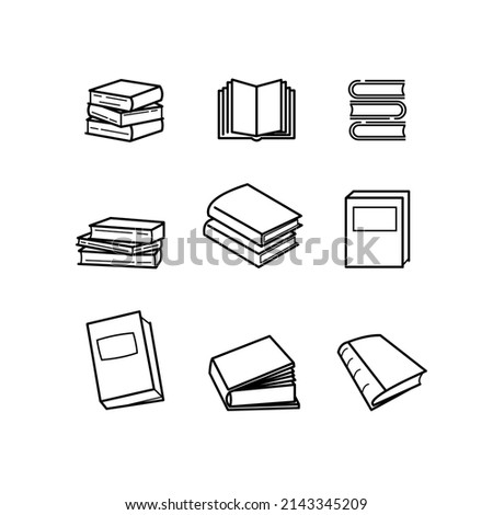 book icon black and white illustration design