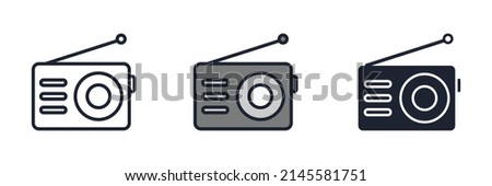 radio icon symbol template for graphic and web design collection logo vector illustration