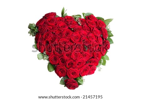 Roses in the shape of a heart