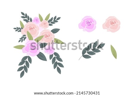 A variety of colorful arrangements of beautiful leaves and flowers
