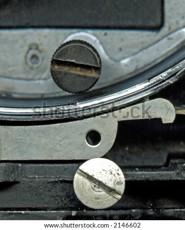 Detail of the mechanism of a 1920's 16mm camera