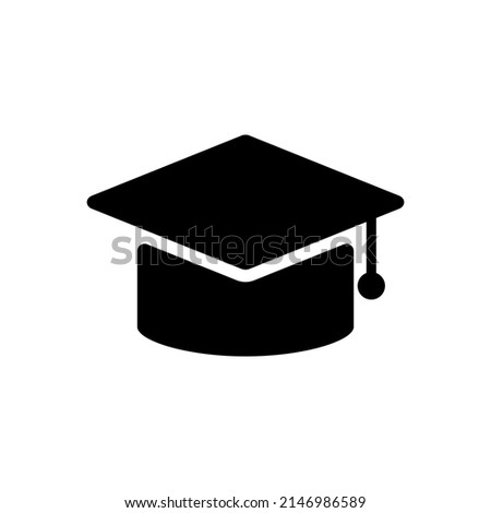 Graduation hat icon. University or hight school graduation congrats. Vector illustration EPS 10.