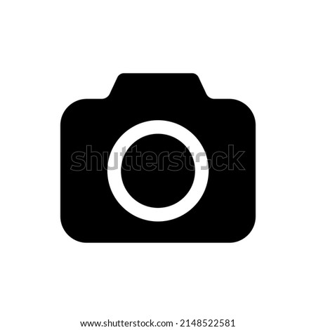 Camera vector icon isolated on white background