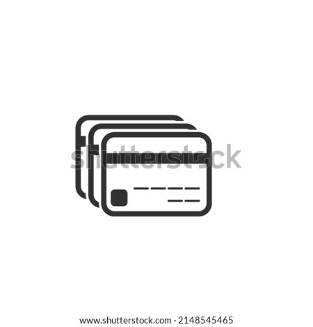 Credit card stack vector icon. Banking payment icon. business and finance symbol. Stock vector illustration isolated