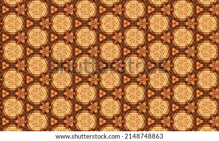 Digital textile design motif with geometrical seamless and ethnic style decoration for textile branding.