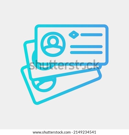 Business card icon in gradient style, use for website mobile app presentation