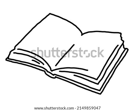 Books for school study or university education, writing diploma, working in classroom. Student, teacher, writer, child all use book for new knowledge, hobby. Hand drawn simple line illustration.
