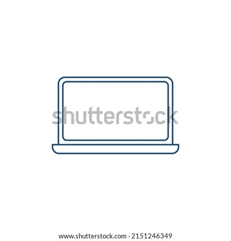 Devices and Electronics related line icons. Computers and mobile phones vector linear icon set