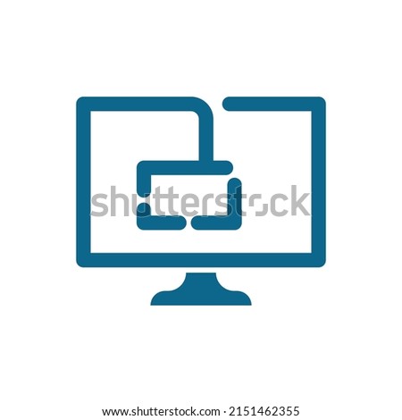 Computer monitor logo vector illustration icon design