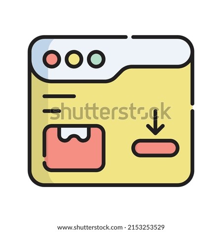 Purchase Icon Vector Illustration. Flat Outline Cartoon. Shopping and Ecommerce Icon Concept Isolated Premium Vector