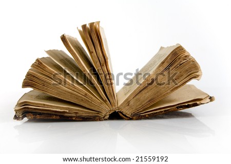 Old book on white background