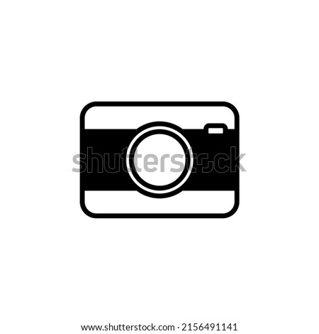 Camera, Photography, Digital, Photo Solid Line Icon Vector Illustration Logo Template. Suitable For Many Purposes.
