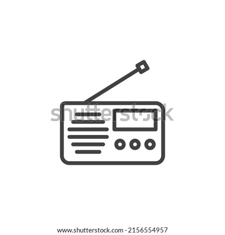 Radio line icon. linear style sign for mobile concept and web design. Radio music outline vector icon. Symbol, logo illustration. Vector graphics
