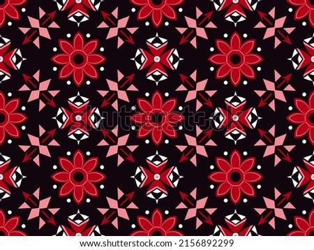 Seamless vector pattern with ethnic ornament. Folk design with Mexican, Aztec, Mayan, Peruvian motives. Bright boho textile print. 