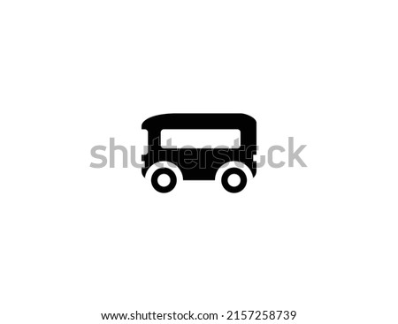 Bus isolated realistic vector icon. Passenger bus illustration icon