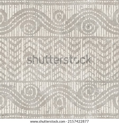 Wall stencil seamless texture with geometric pattern, grunge background, 3d illustration