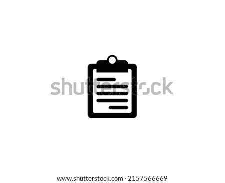 Clipboard isolated vector illustration icon. Clipboard emoji illustration icon