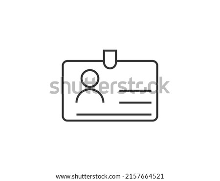ID Card Icon Vector Illustration
