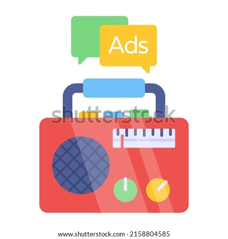 Modern design icon of radio ad