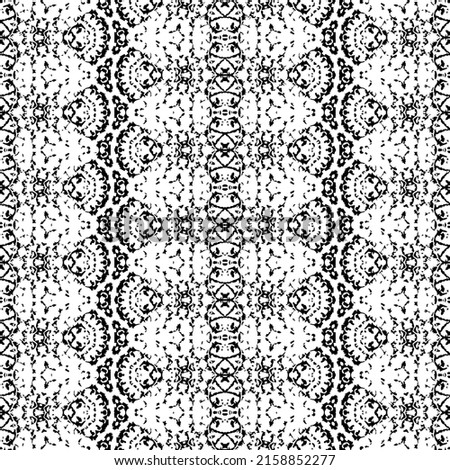 Tribal Art Scribble Vector. Simple Geometric Pattern. Black Color Ethnic Ikat Batik. Seamless Stripe Dark Pattern. Black Colour Ink Doodle Textile. Doodle Dyed Dark Batik. Abstract Art Native Design