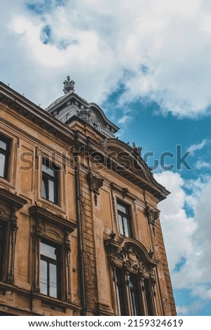 A closeup of a beautiful building in Budapest, Hungary