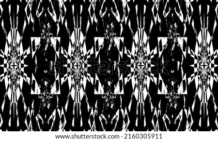 futuristic black pattern in op art style on white background